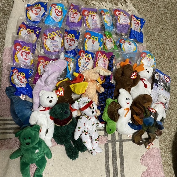 Ty Other Vintage 9s Beanie Babies Lot Of 37 Y2k Plush Toys Poshmark